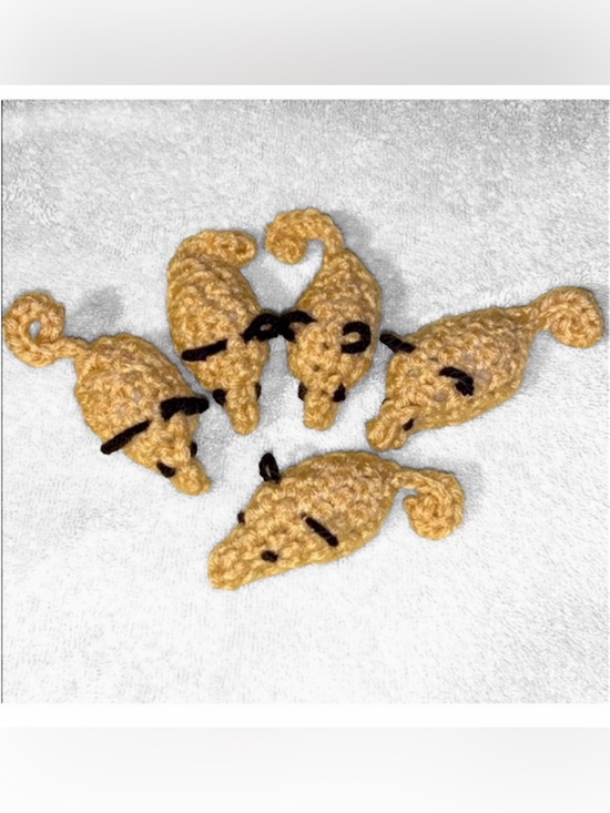 Hand Crafted Other - Hand Crafted Brown Catnip Mouse Cat Toys Ten Interactive Potent Fun